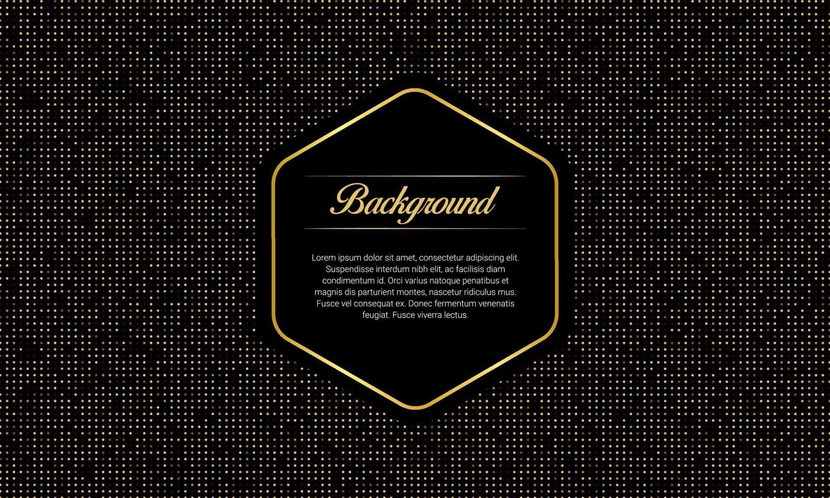 Black Luxury Background With Gold Dots vector