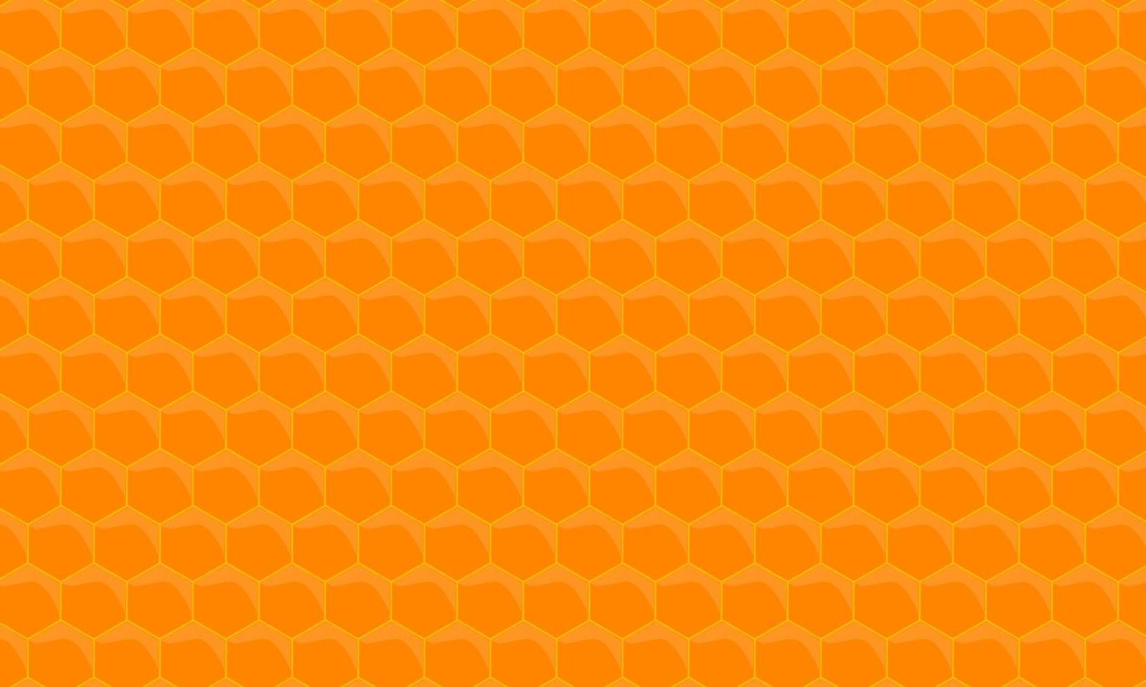 Orange Honeycomb Hexagon Pattern Background vector