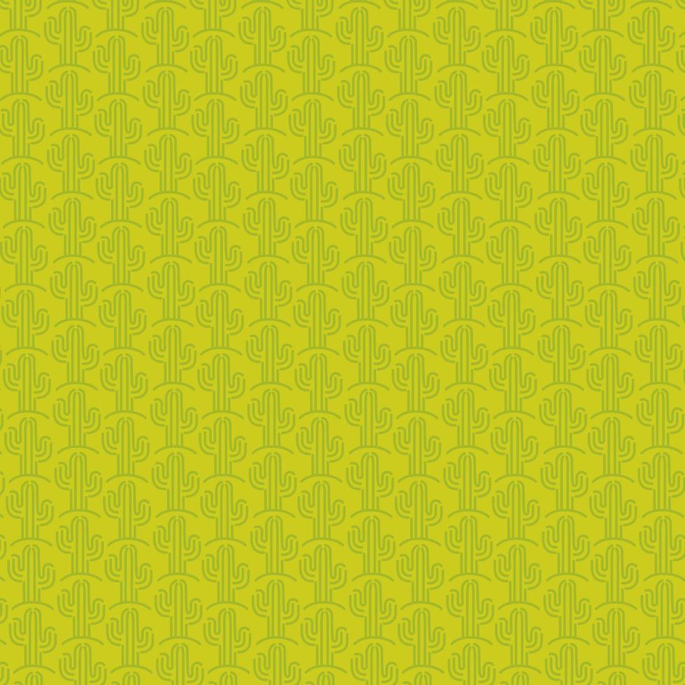 Mexican cactus pattern on green background vector design