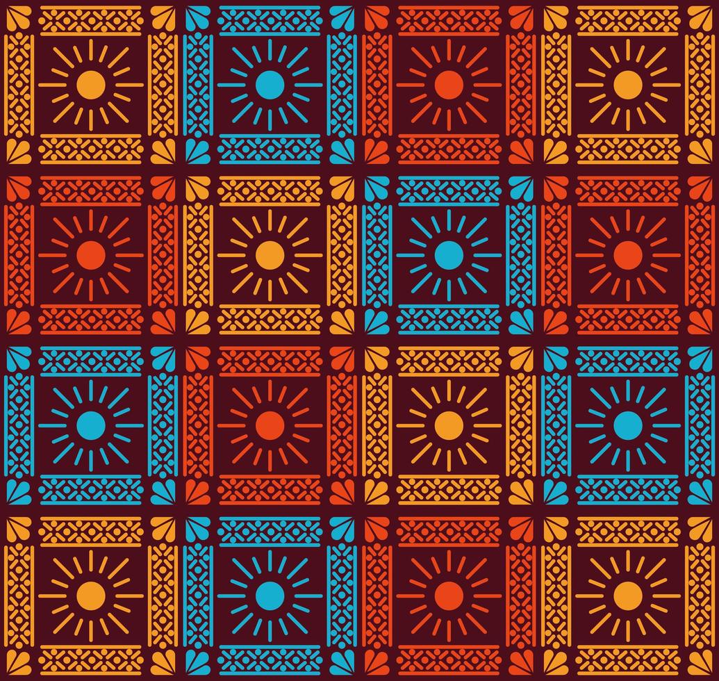 Mexican flowers pattern background vector design