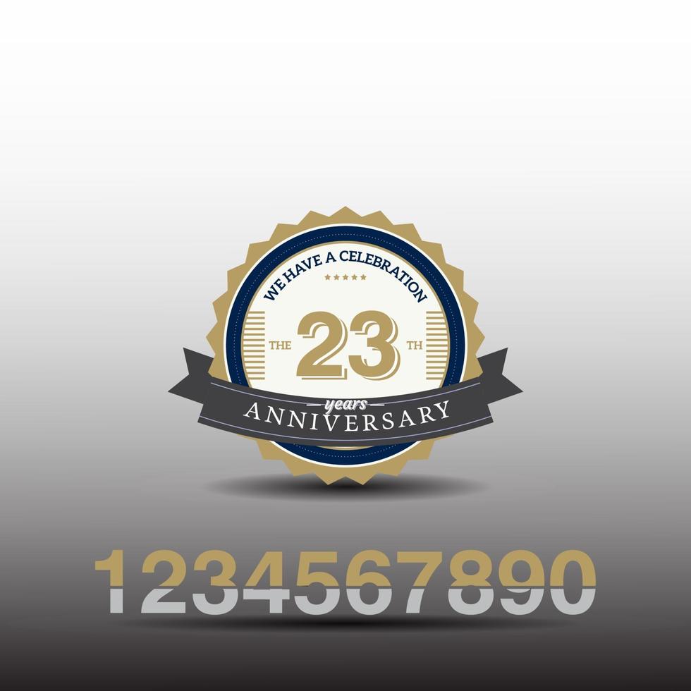 23 Year Anniversary Template Design Illustration vector