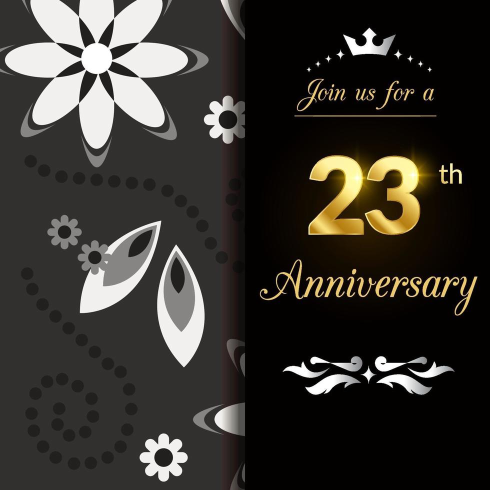 23 Year Anniversary Template Design Illustration vector