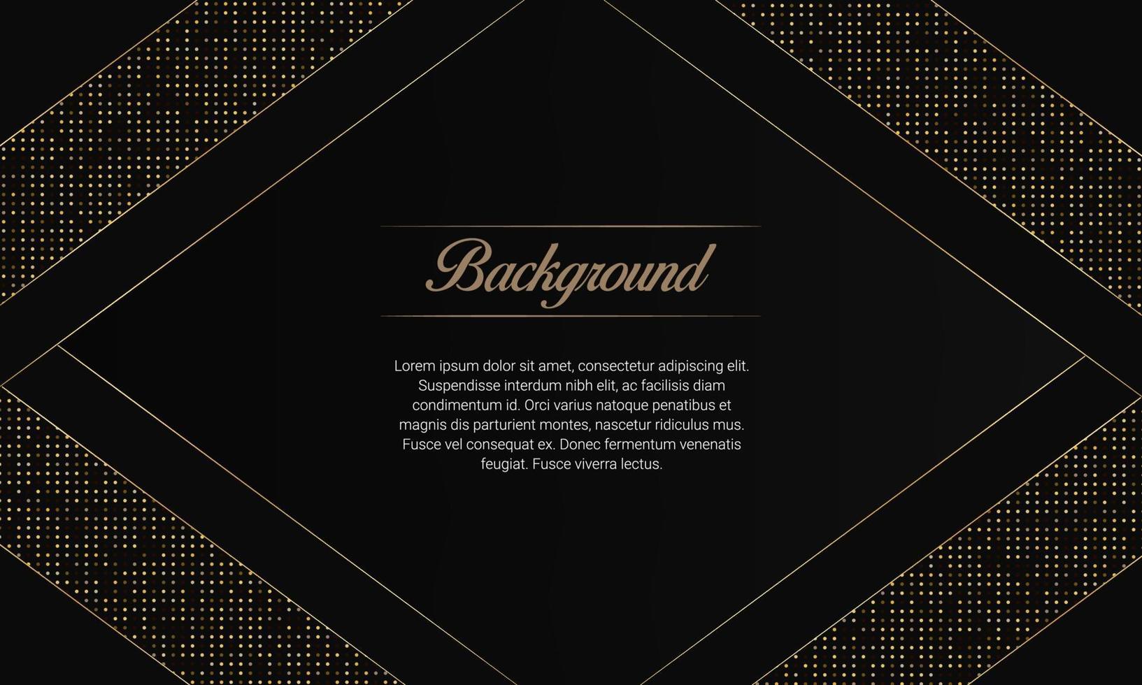 Modern Black Luxury background With Golden Pattern vector