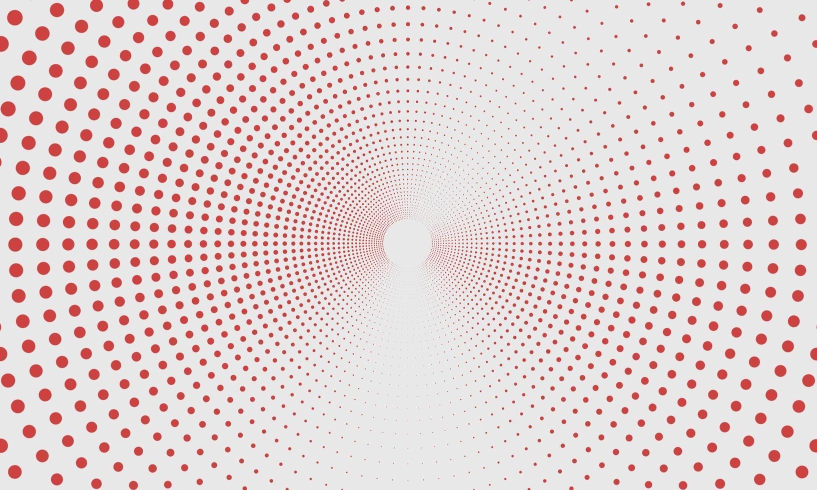 Circular Red Halftone Dots Pattern Background vector
