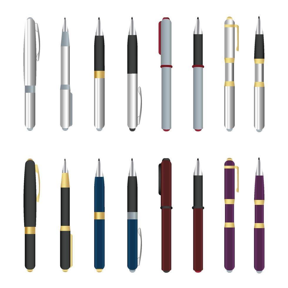 Ballpoint Pen Set Illustration vector