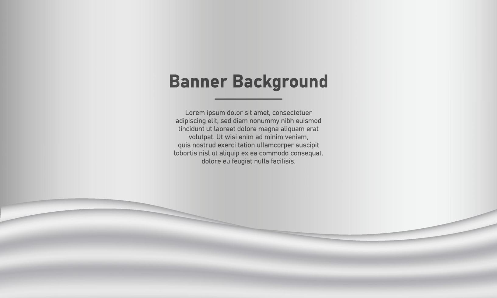 Silver Wave Banner Template vector