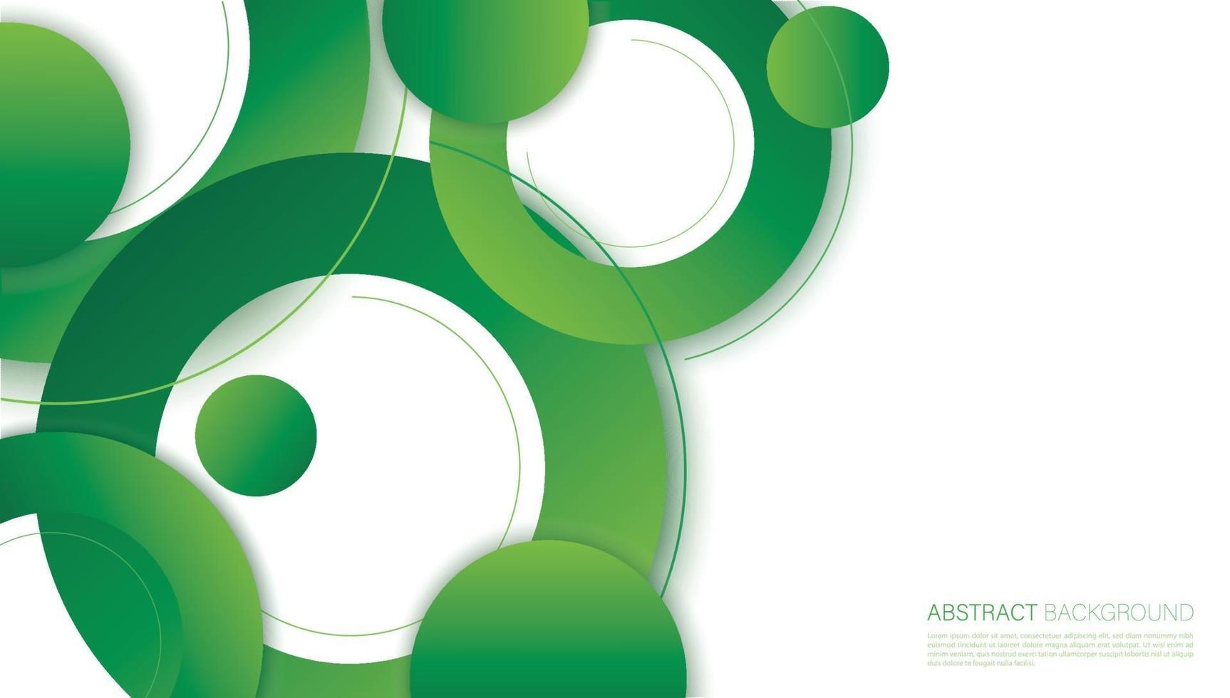 Abstract green circle background vector illustration