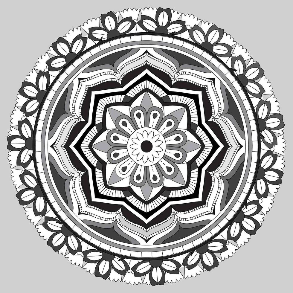 patrón circular en forma de mandala, adorno decorativo en estilo oriental, fondo de diseño de mandala ornamental vector gratuito