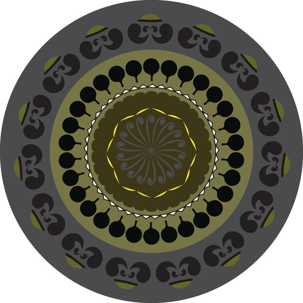 patrón de mandala redondo ornamental vector