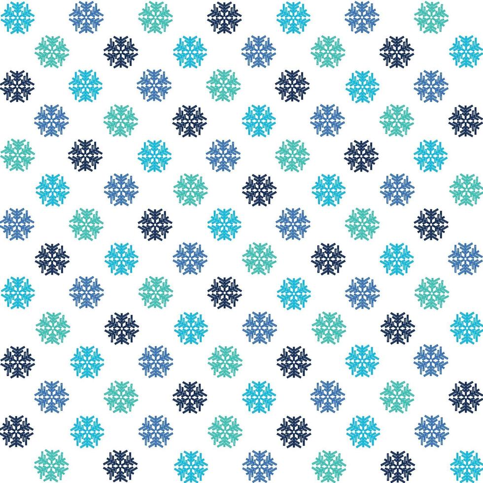 Colored snowflakes pattern vector