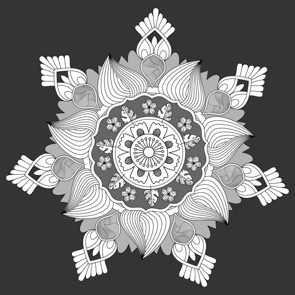 Circular Pattern In Form Of Mandala, Decorative Ornament In Oriental Style vector