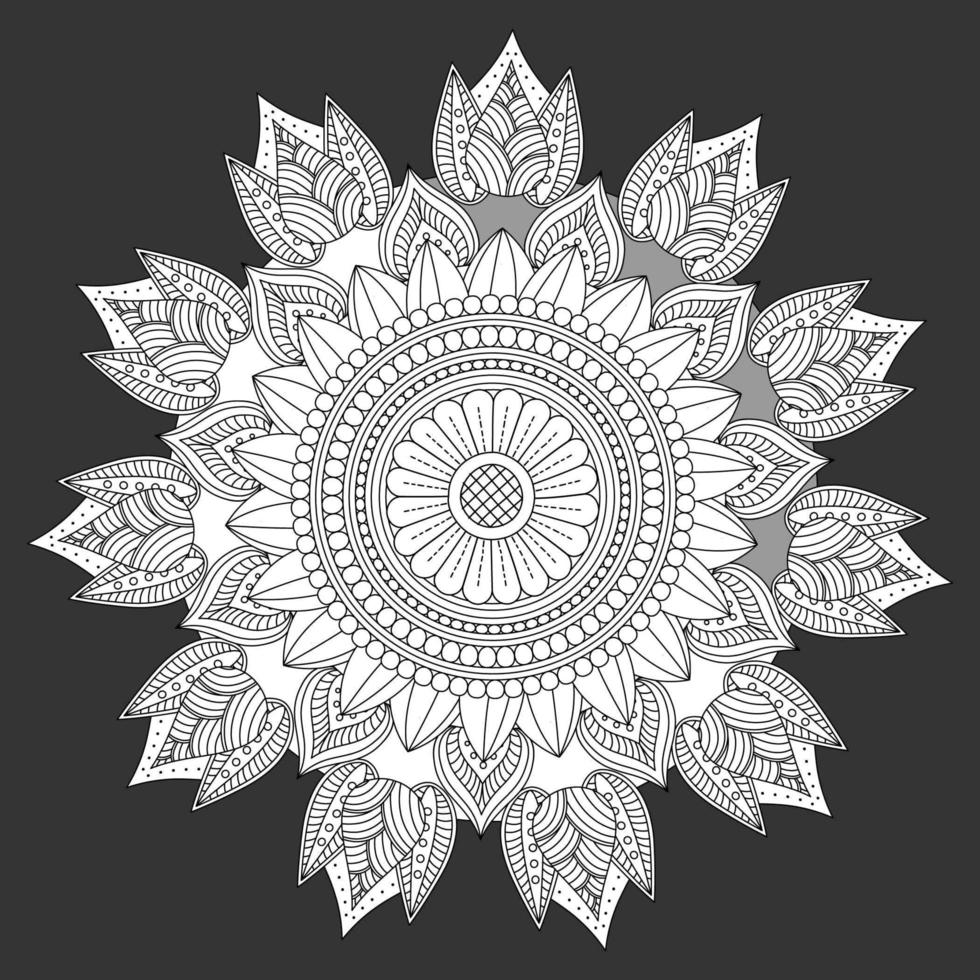 Circular Pattern In Form Of Mandala, Decorative Ornament In Oriental Style vector