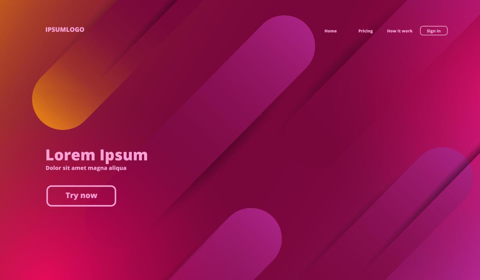 Geometric background. Dynamic shapes composition. Futuristic design landing page vector