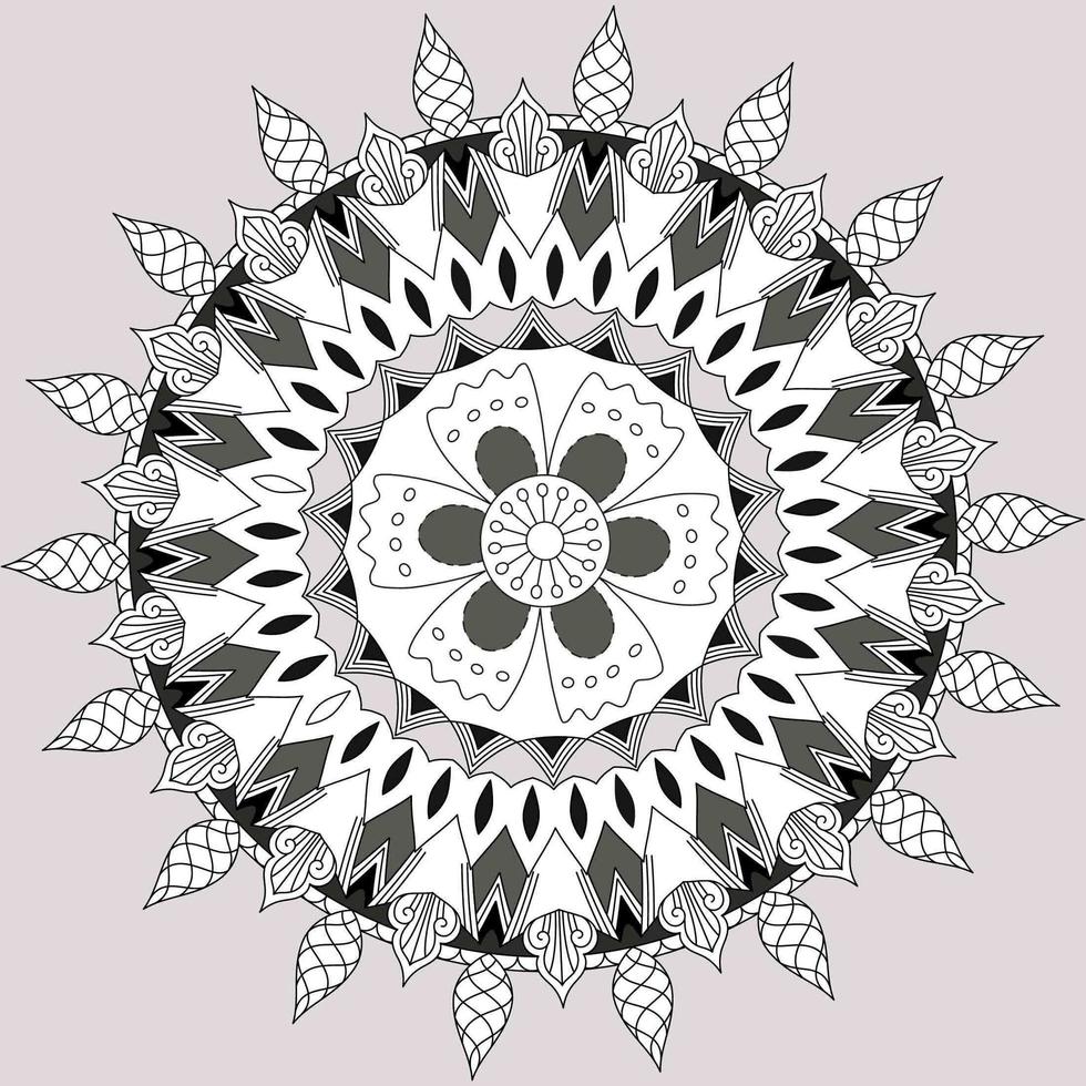 Circular Pattern In Form Of Mandala, Decorative Ornament In Oriental Style vector