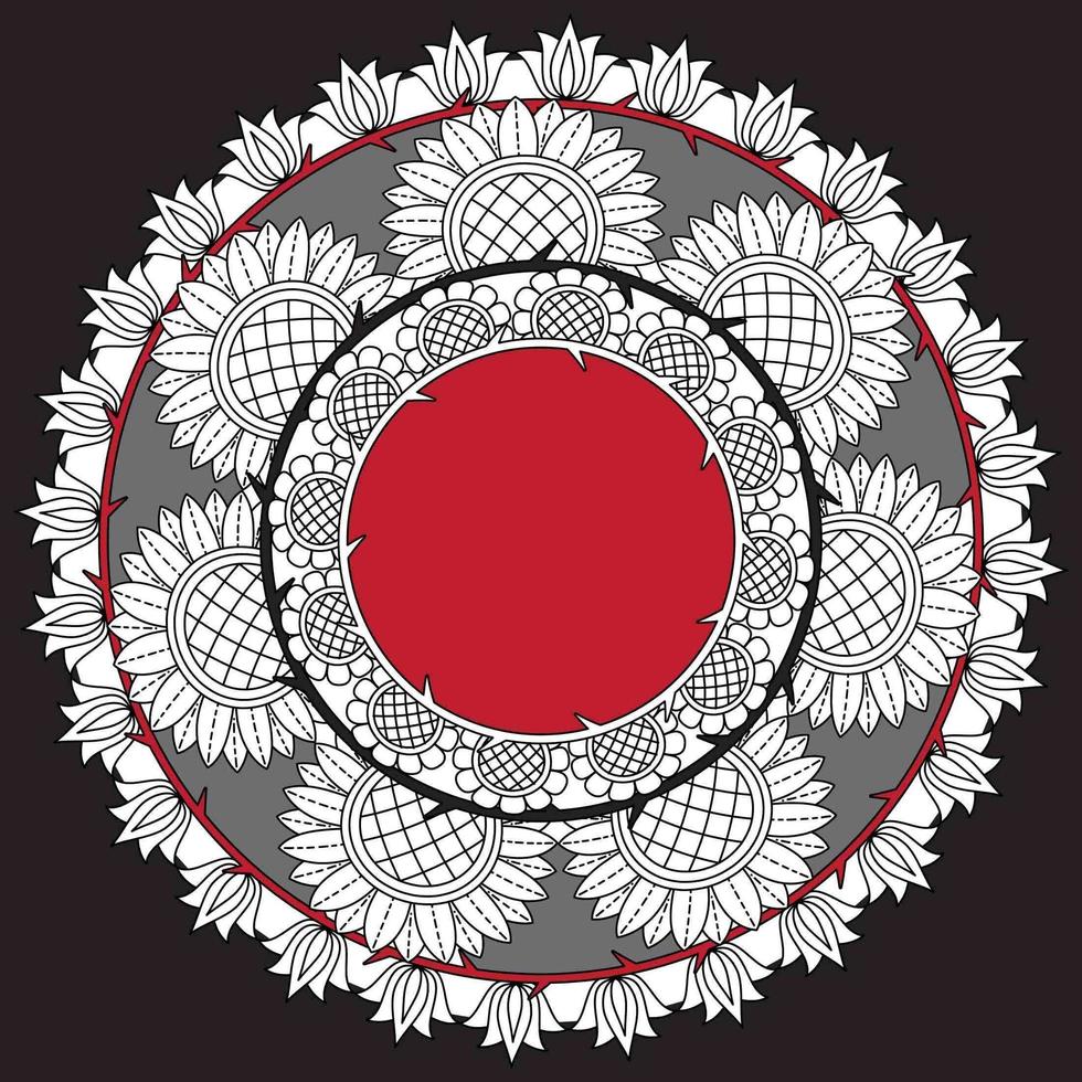 Circular Pattern In Form Of Mandala, Decorative Ornament In Oriental Style vector