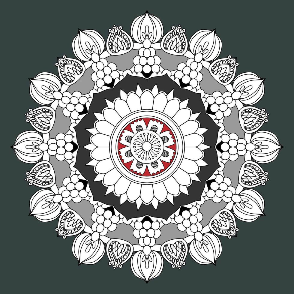 Circular Pattern In Form Of Mandala, Decorative Ornament In Oriental Style vector