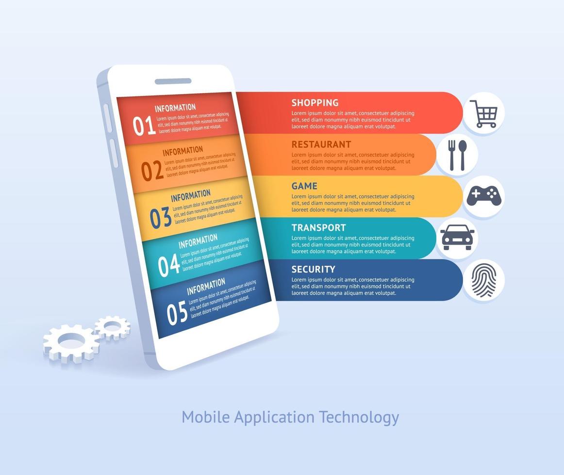 Mobile application technology vector illustration