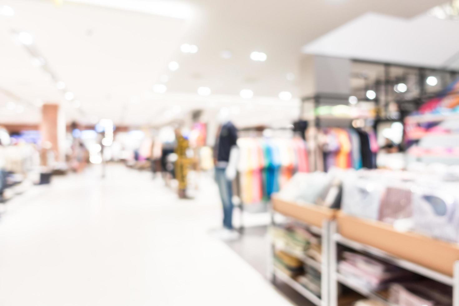 Abstract defocused shopping mall interior photo