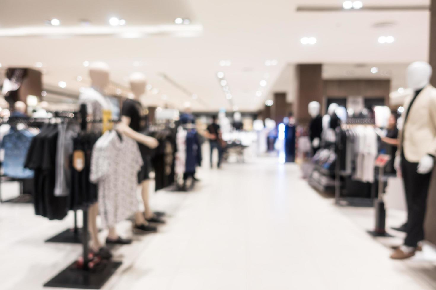 Abstract defocused shopping mall interior photo