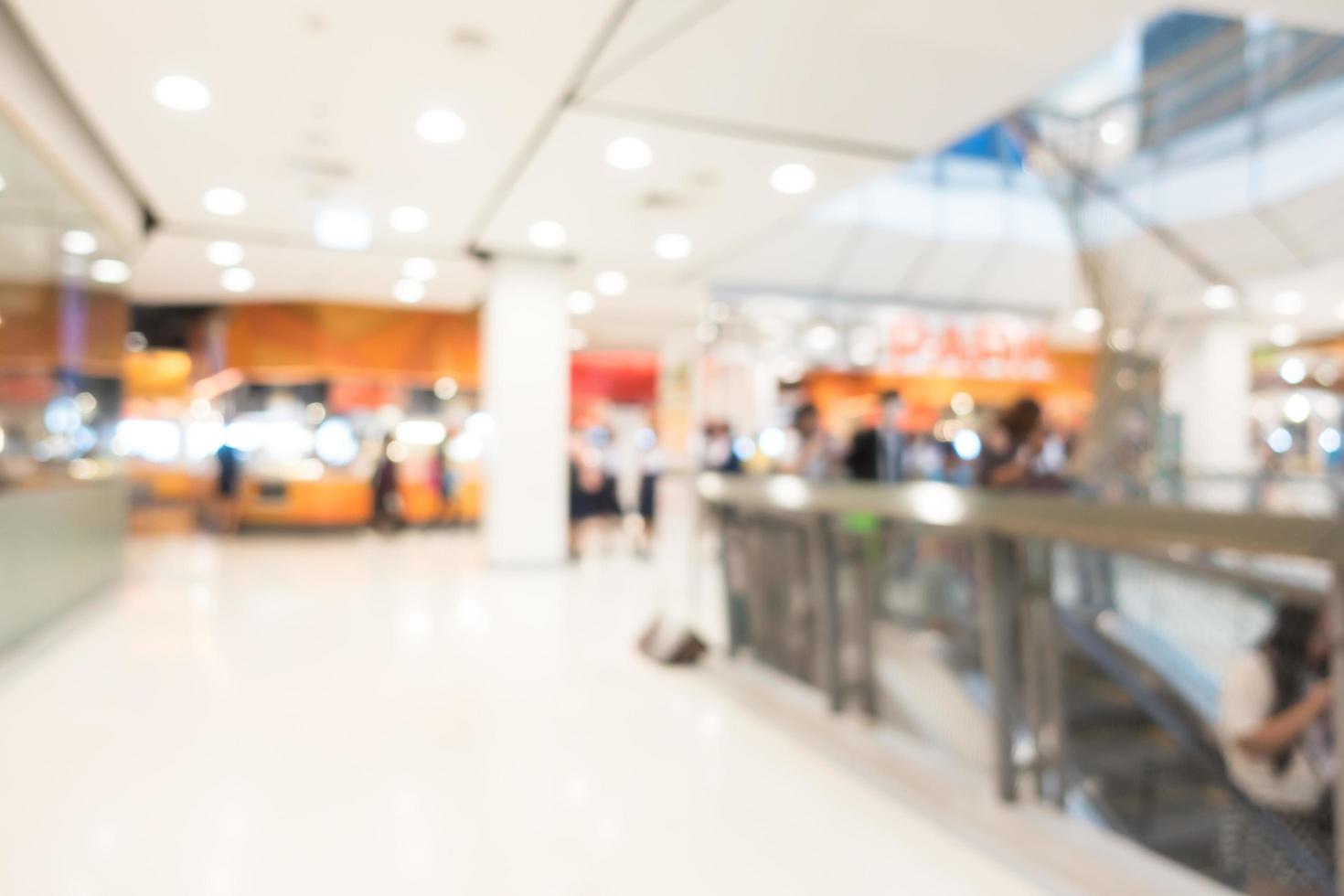 Abstract defocused shopping mall interior photo