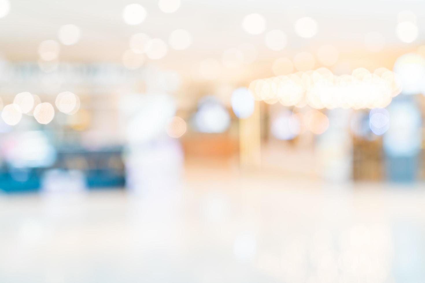 Abstract defocused shopping mall interior photo