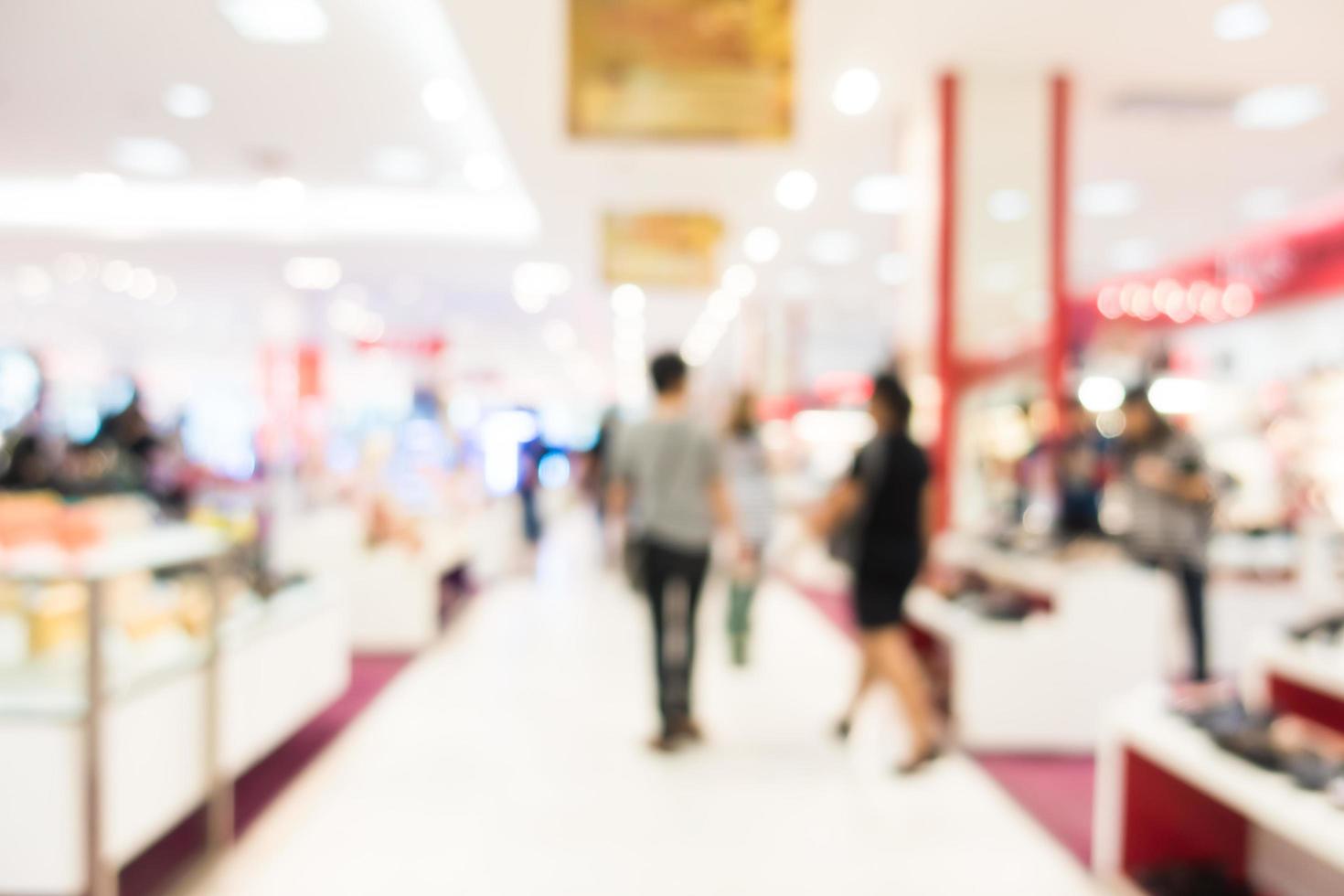 Abstract defocused shopping mall interior photo