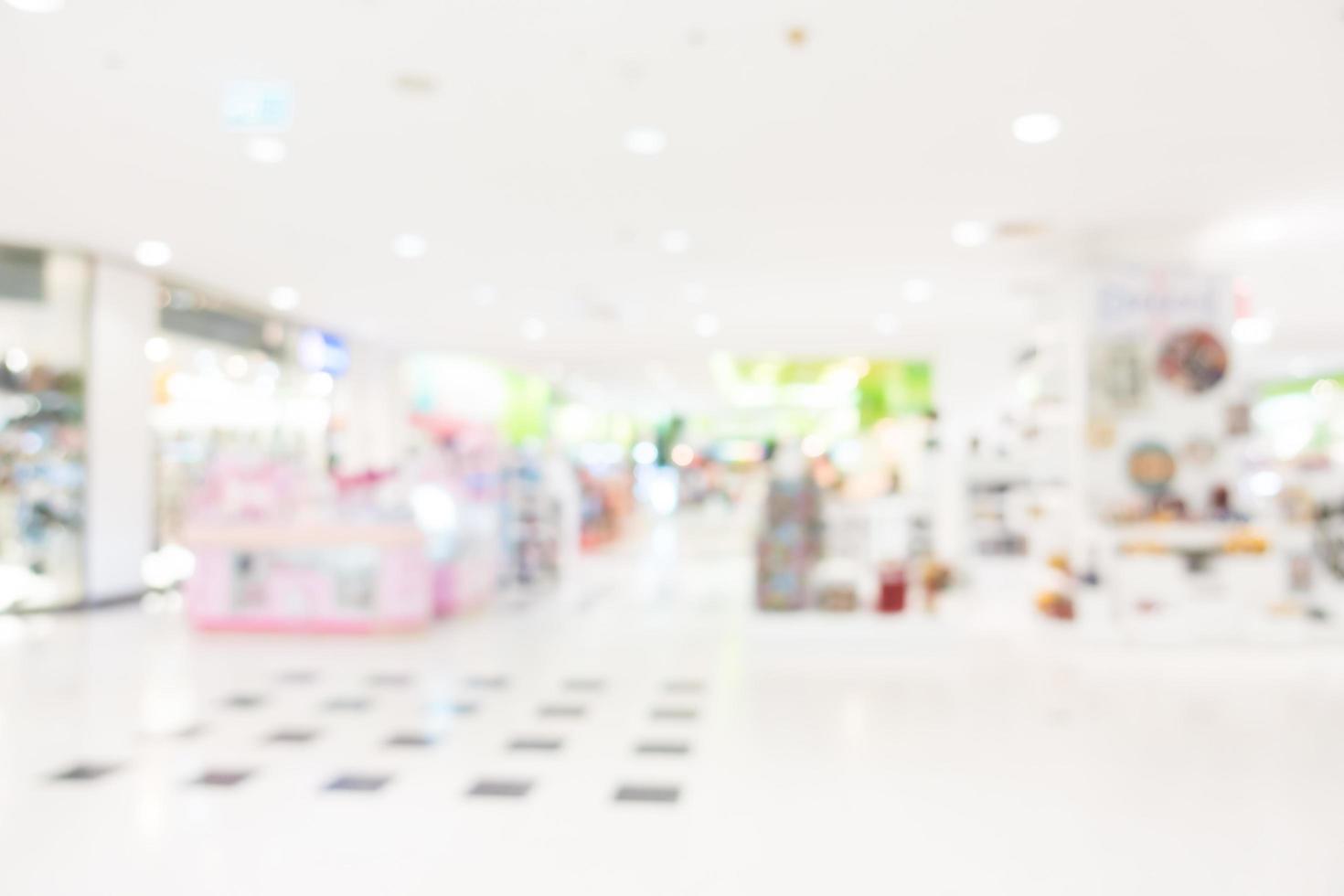 Abstract defocused shopping mall interior photo