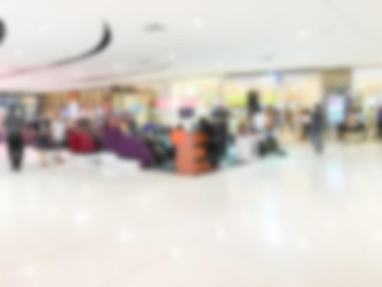 Abstract defocused shopping mall interior photo