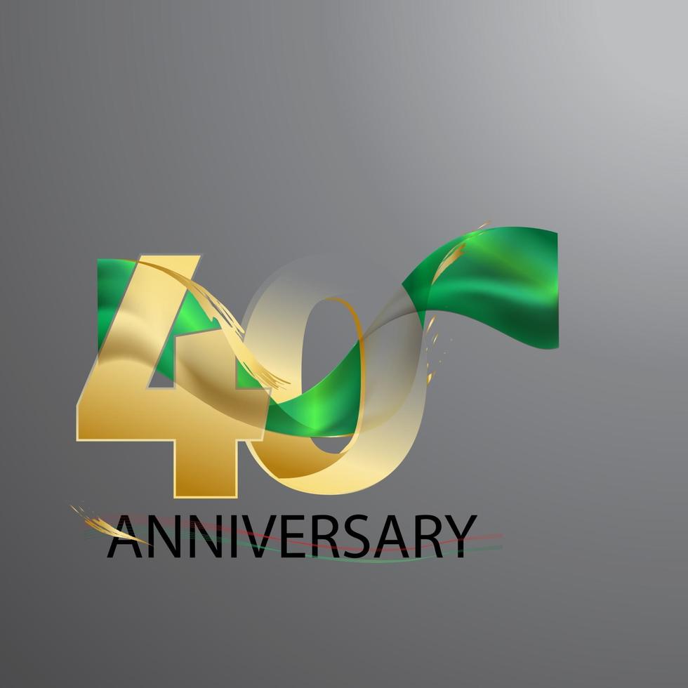 40 Year Anniversary Design Illustration vector