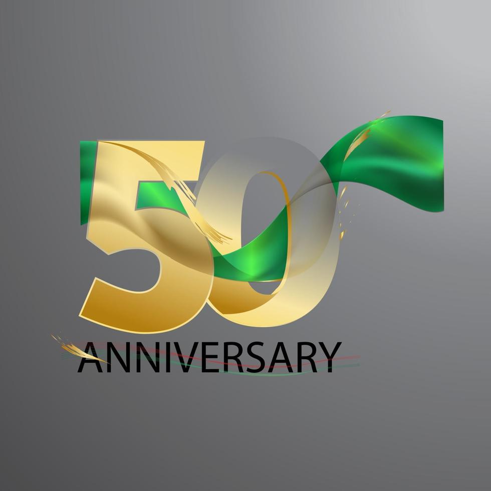 50 Year Anniversary Design Illustration vector