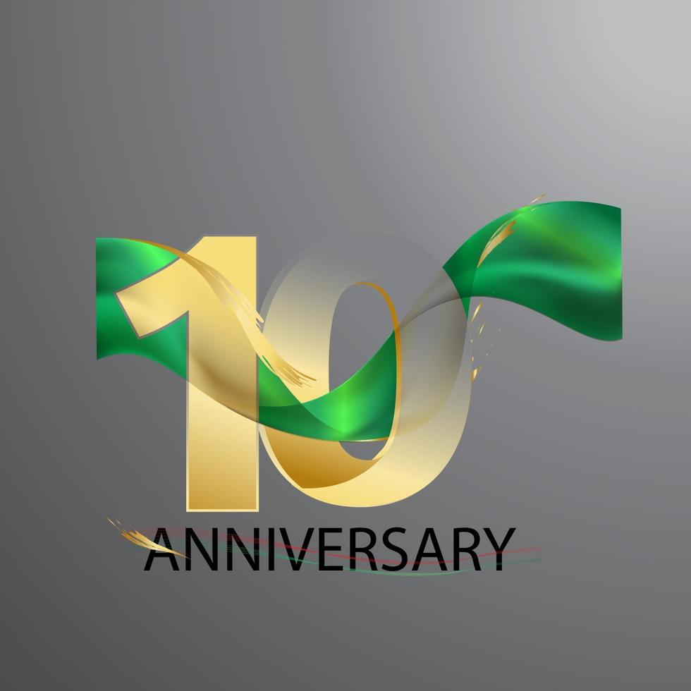 10 Year Anniversary Design Illustration vector