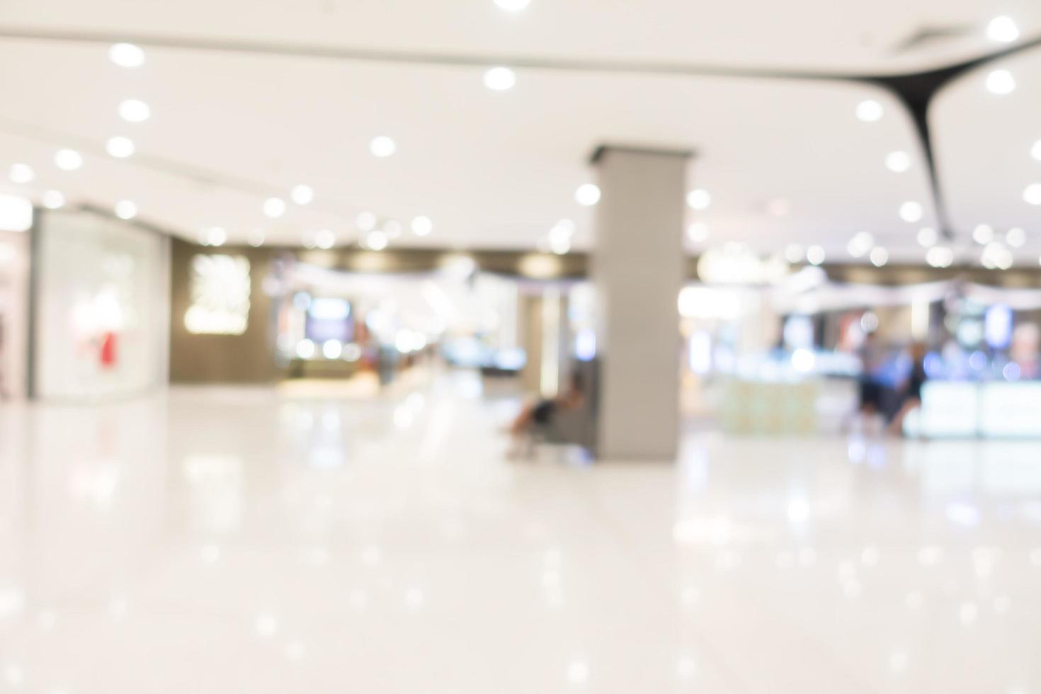 Abstract defocused shopping mall interior photo