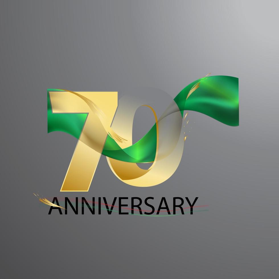 70 Year Anniversary Design Illustration vector