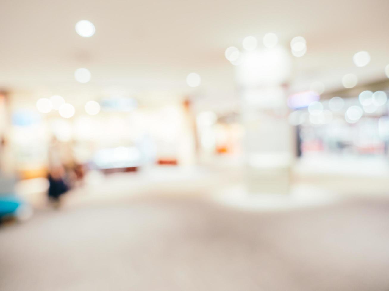 Abstract defocused shopping mall background photo