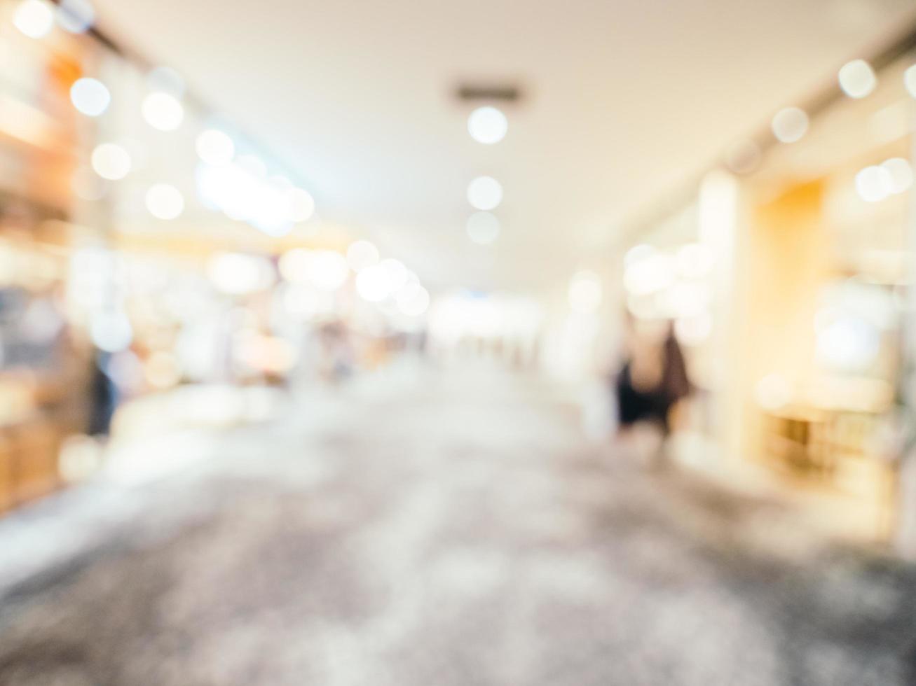 Abstract defocused shopping mall background photo