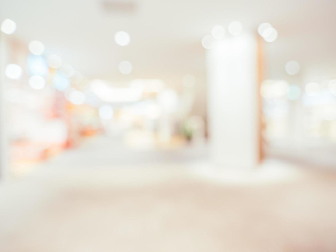 Abstract defocused shopping mall background photo