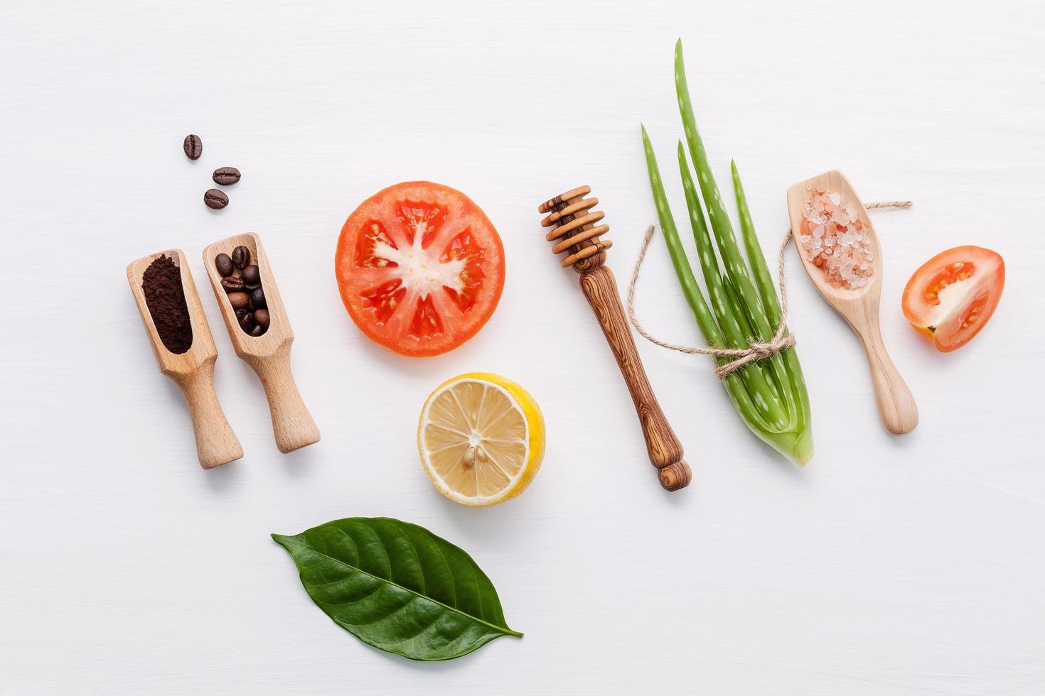 Fresh raw skincare ingredients photo