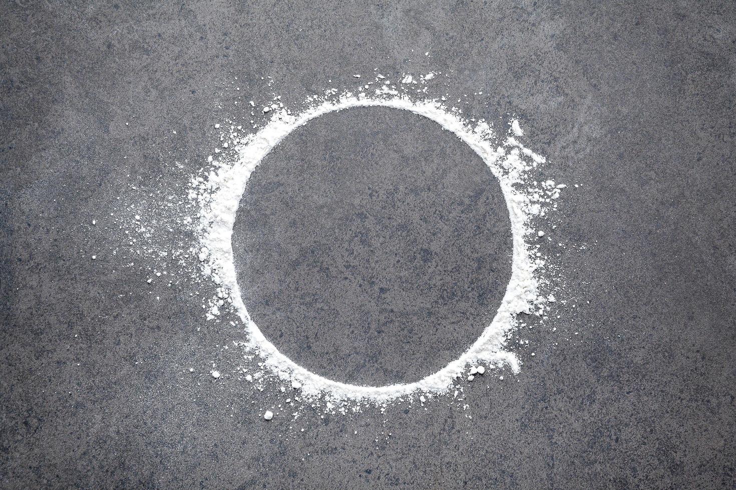 Circle of flour photo