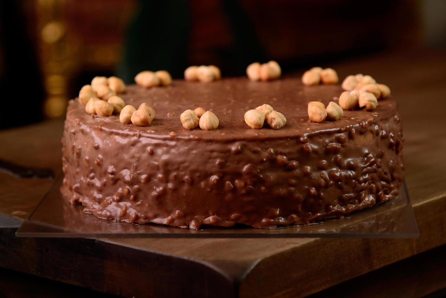 Hazelnut chocolate cake photo