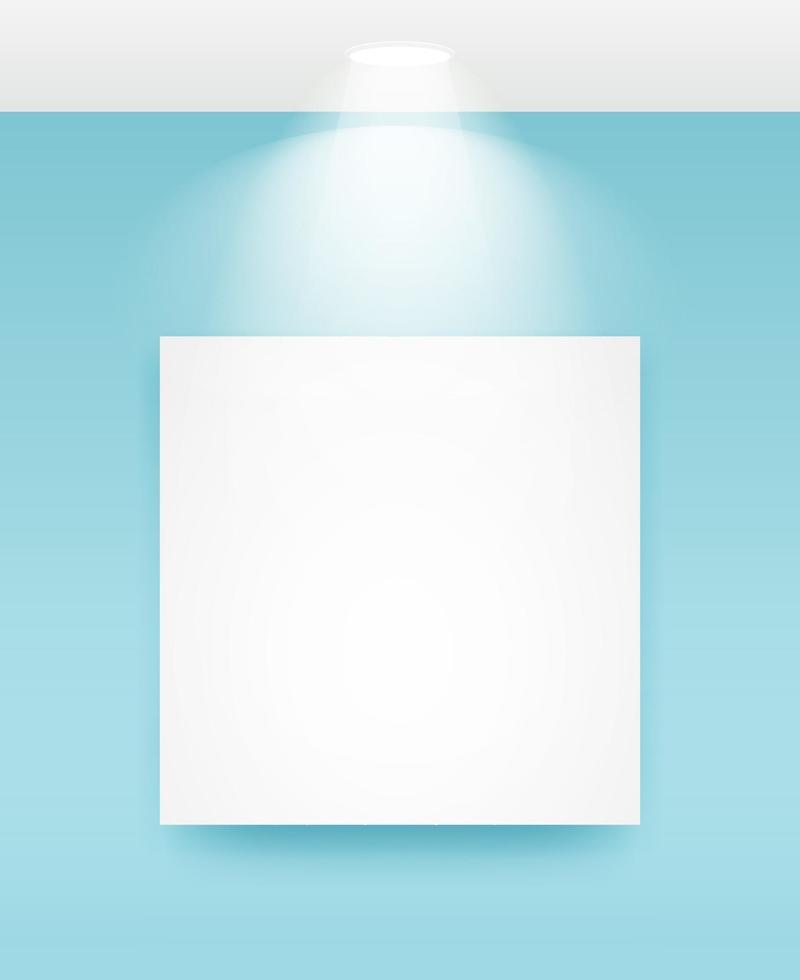 Picture frame with light vector illustrations.
