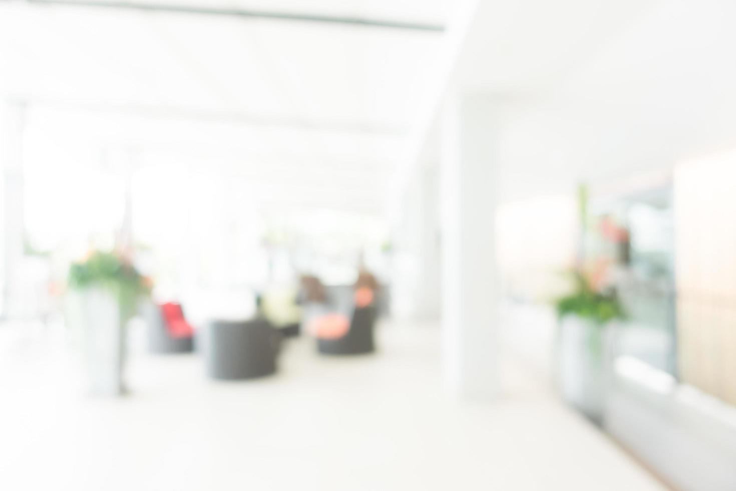 Abstract defocused hotel lobby interior photo