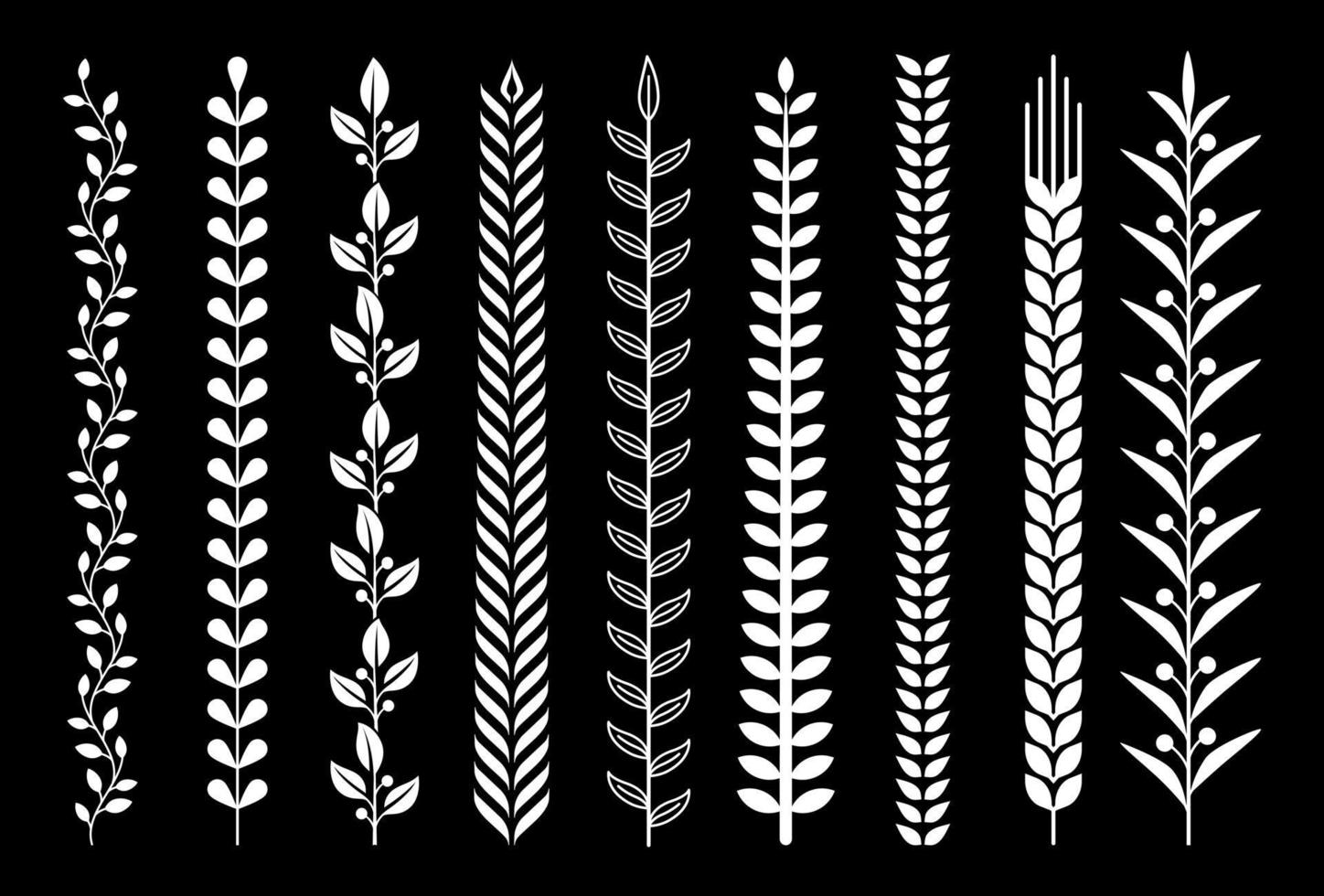 Leaf nature pattern vector illustrations.