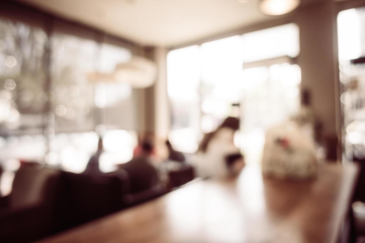 Defocused coffee shop and restaurant background photo