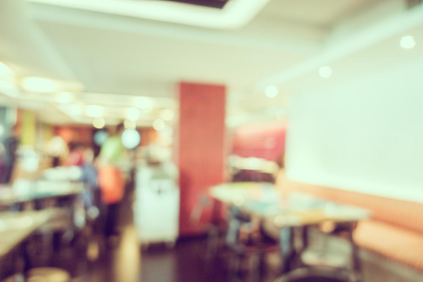 Defocused coffee shop and restaurant background photo