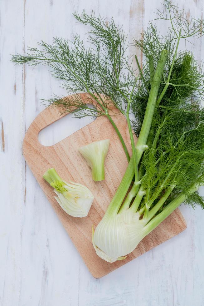 Fennel on a cutting board photo