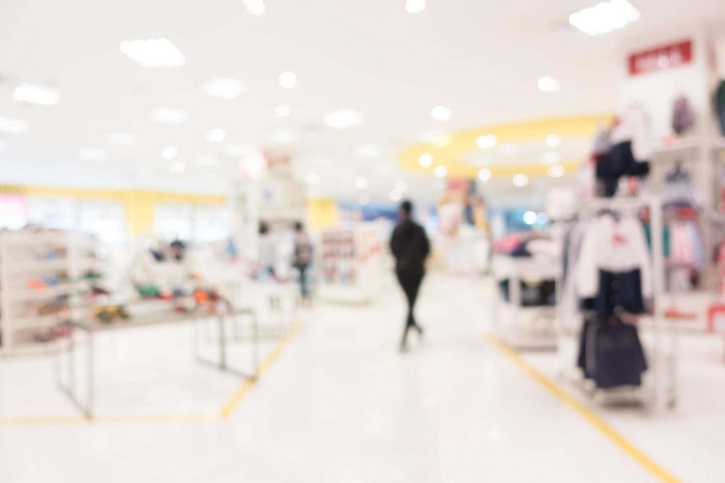 Defocused shopping mall background photo