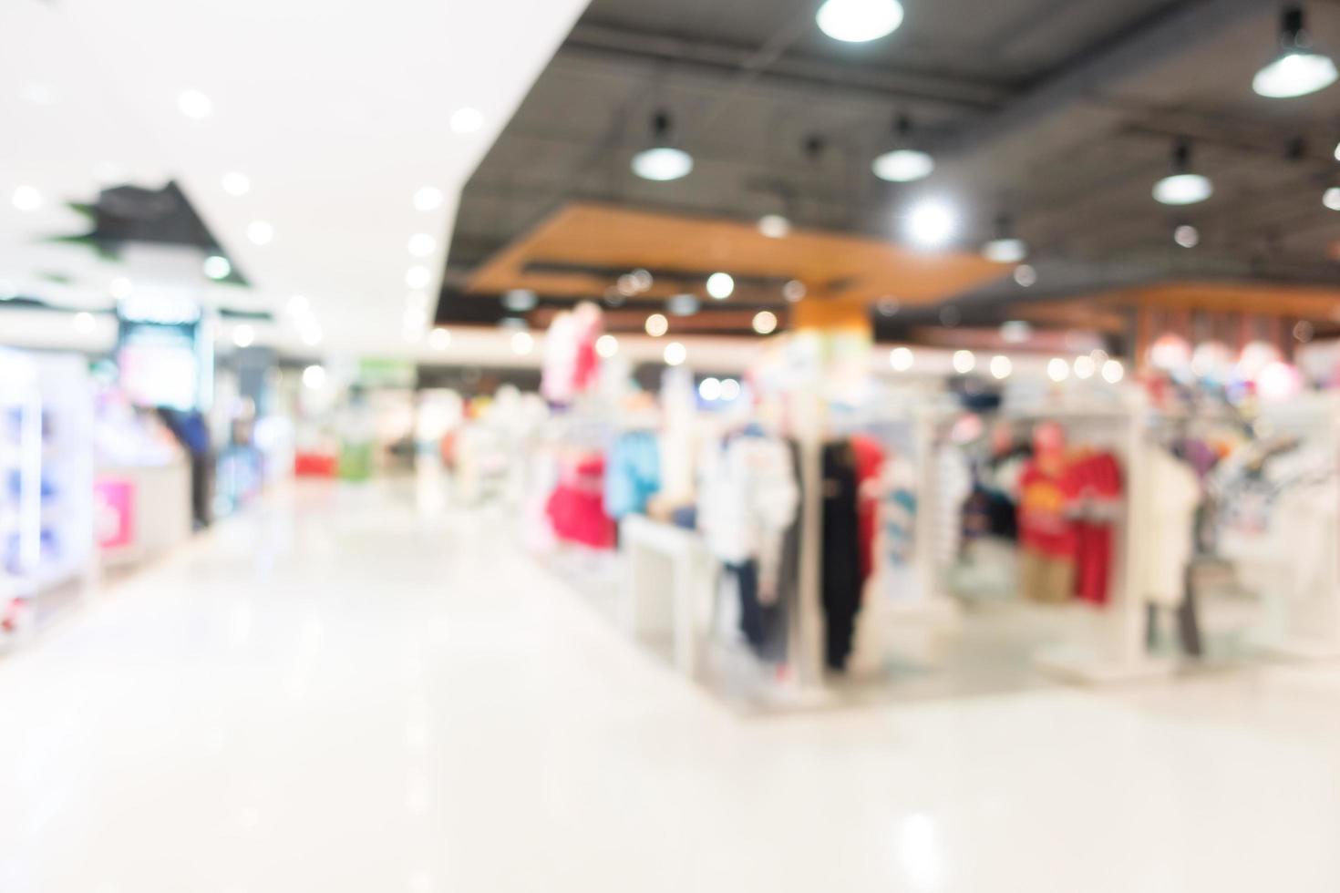 Defocused shopping mall background photo