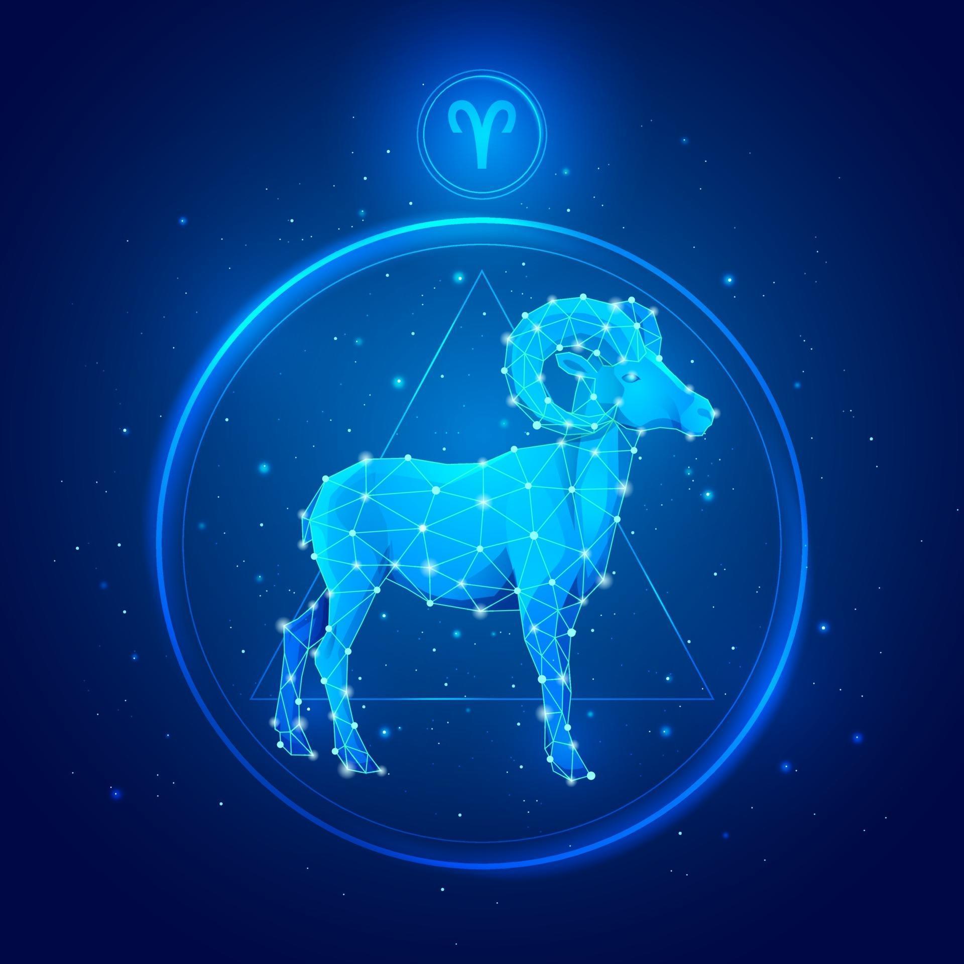 Aries zodiac sign icons. vector