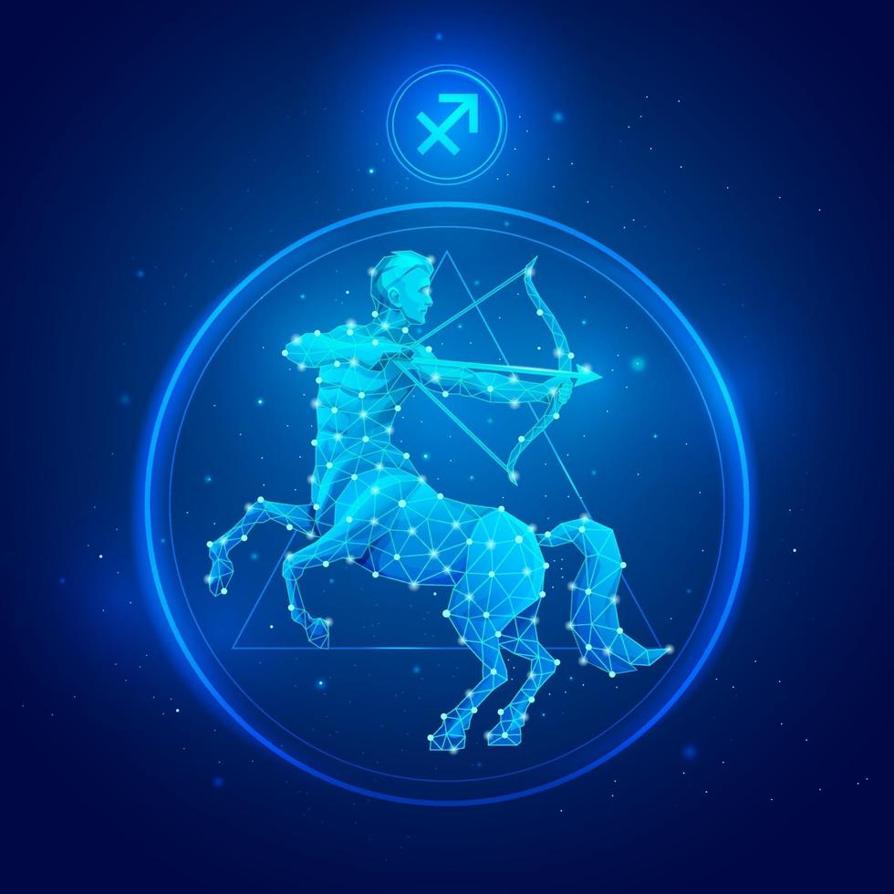 Sagittarius zodiac sign icons. vector