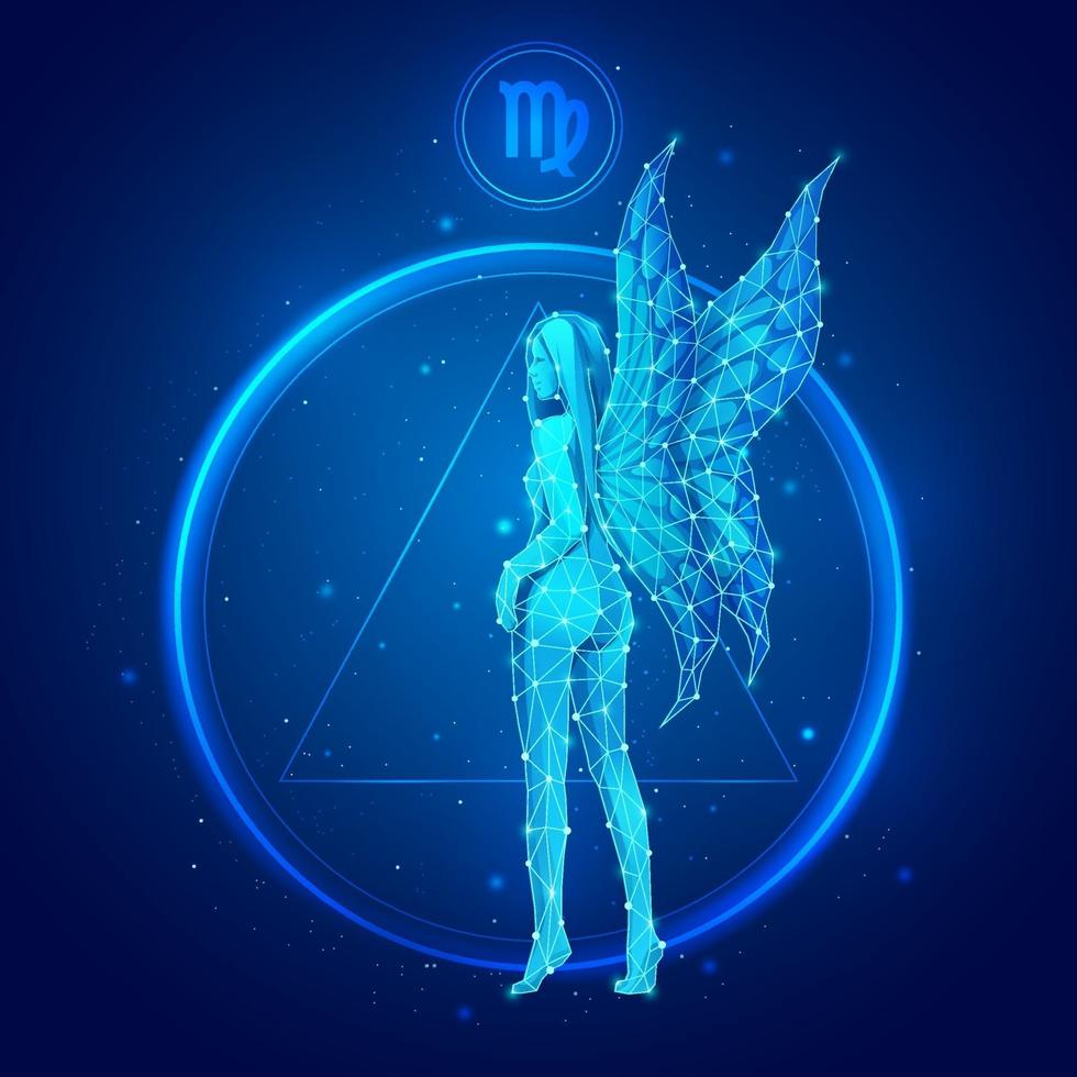 iconos de signo del zodiaco virgo. vector